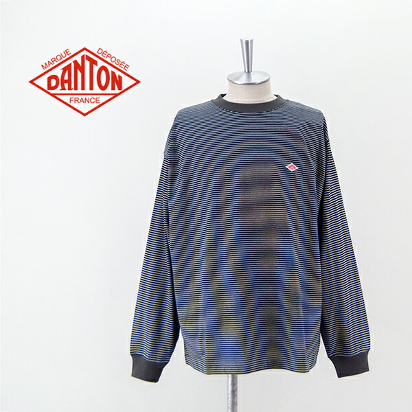 DANTON ダントン メンズ 労働者の一団のど首 間借り人長袖ティーシャツ［DT-C0200TCB］【ベーシック】
