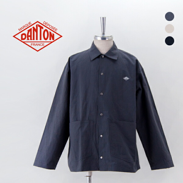 DANTON ダントン メンズ 綿織物リネン カバーオールシャツ[DT-B0240WCL]【ベーシック】
