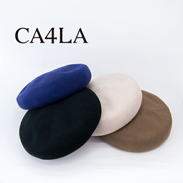 カシラ ca4la レーシーなベレー帽 VINTAGE PAINTED BERET(ONESIZE BLACK): ベレー｜帽子通販