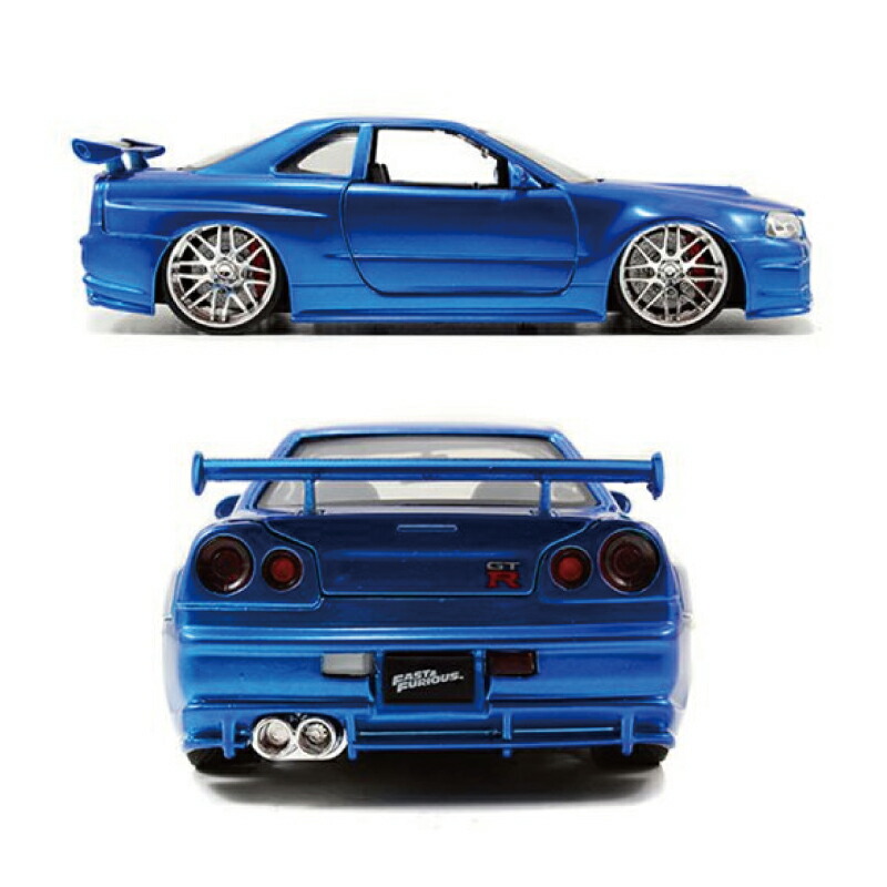 楽天市場 ワイルドスピード Fast Furious Brian S Nissan Skyline Gt R R 34 Jada Toys 1 24 ワイスピ ミニカー グッズブライアン スカイライン スーパーコンボ ジェットブレイク F9 ダイキャスト ミニカー ギフト プレゼント 男性日本正規代理店 ユーカンパニー