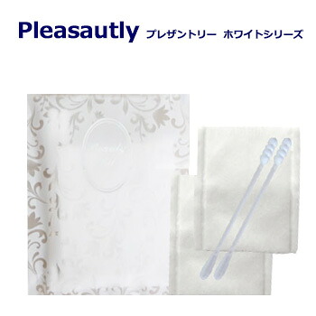 Pleasautly プレザントリー  白いこと続きもの お役目用 綿織物仕掛ける（綿織物2枚・綿棒2本）（1仕掛ける2000本）1個当たり16.22円（税込）