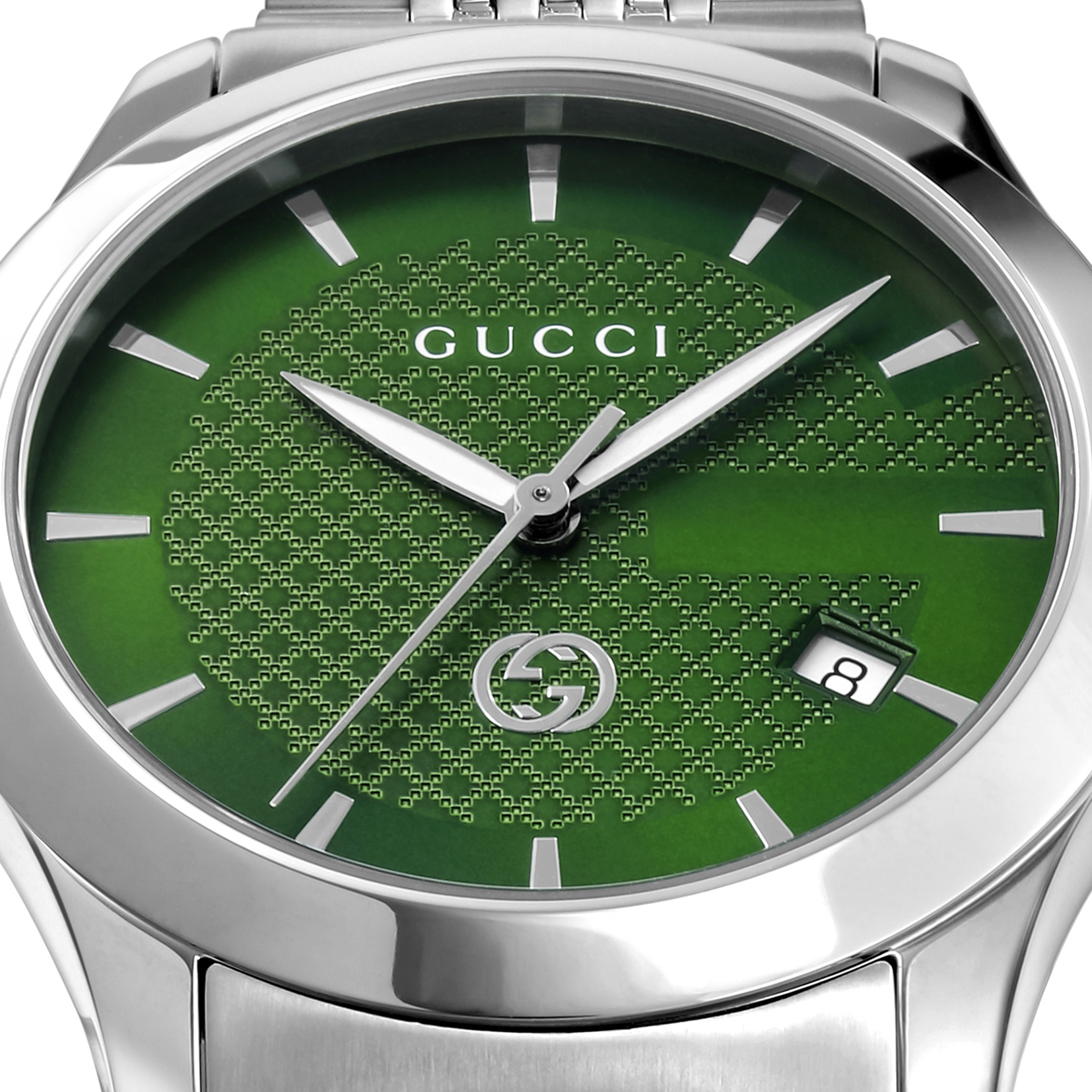 ねます グッチ GUCCI Gタイムレス YA1264108 グリーン文字盤 新品