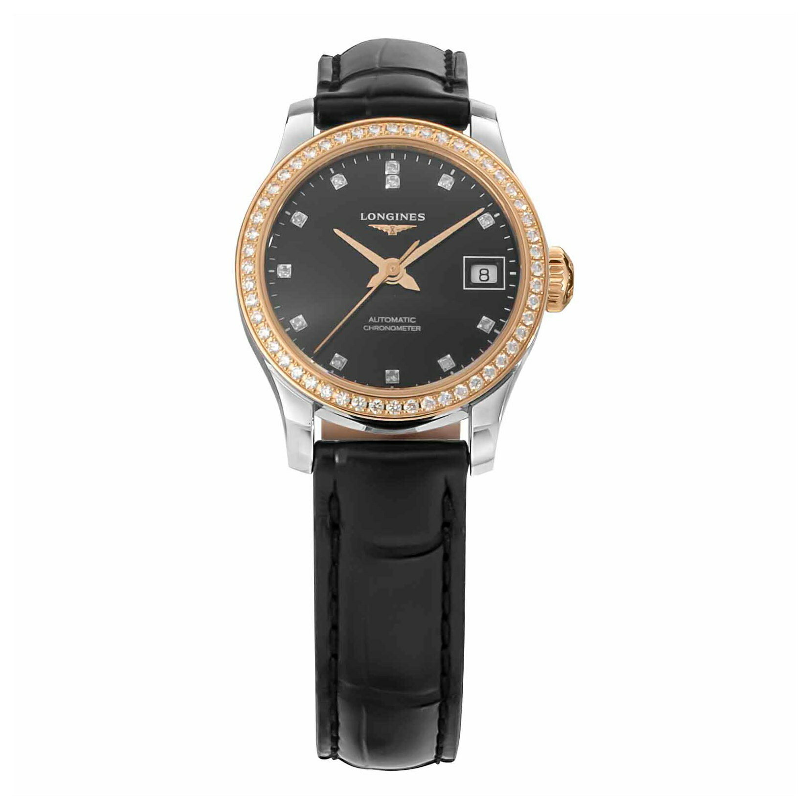 ロンジン LONGINES レディース 時計 レコード RECORD 自動巻 ブラック L2.320.5.59.2 腕時計 高級腕時計 ブランド 198,000円