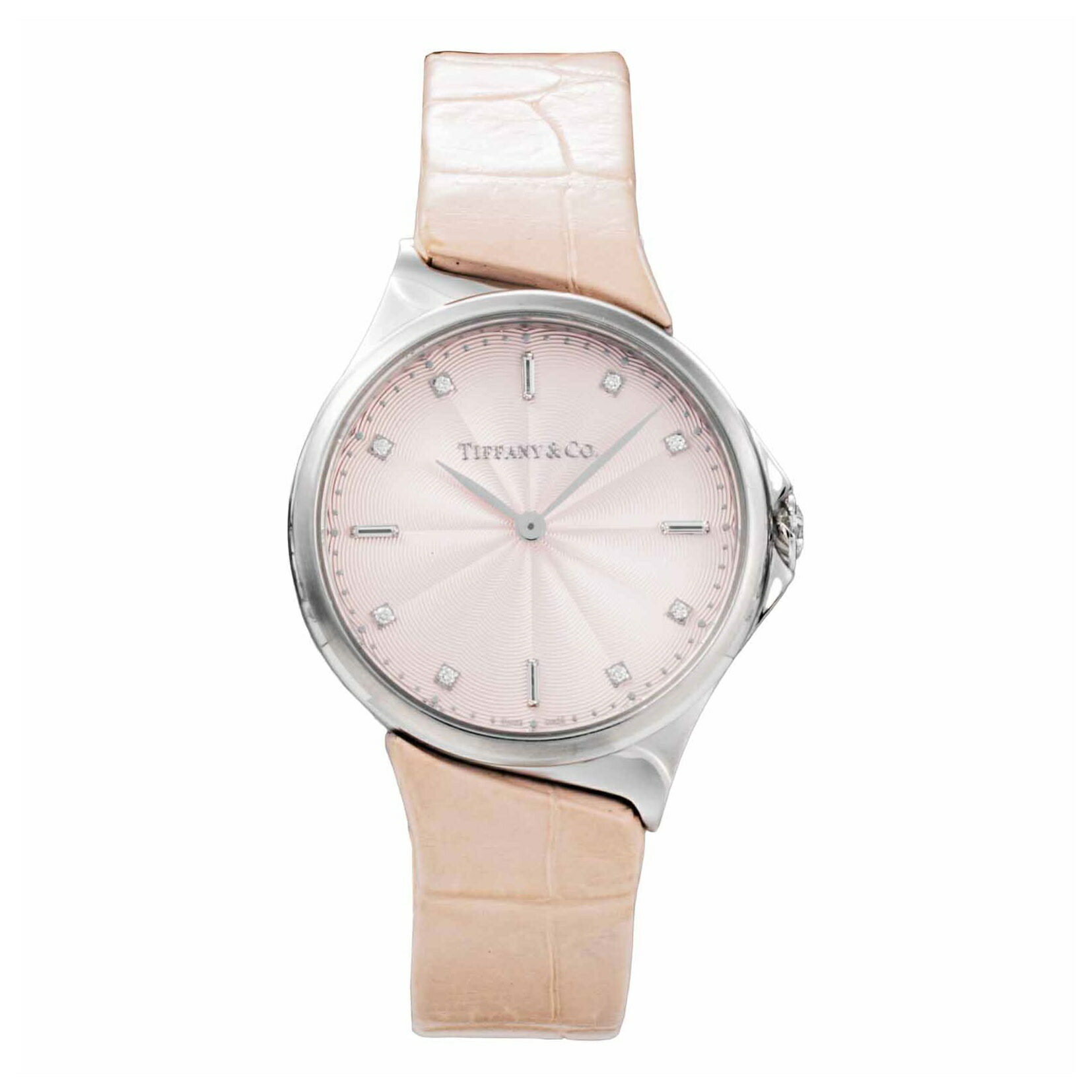 【中古 美品】TIFFANY レディース ホワイト メンズ 自動巻き ティファニー メトロ ツーハンド 腕時計｜U-collection
