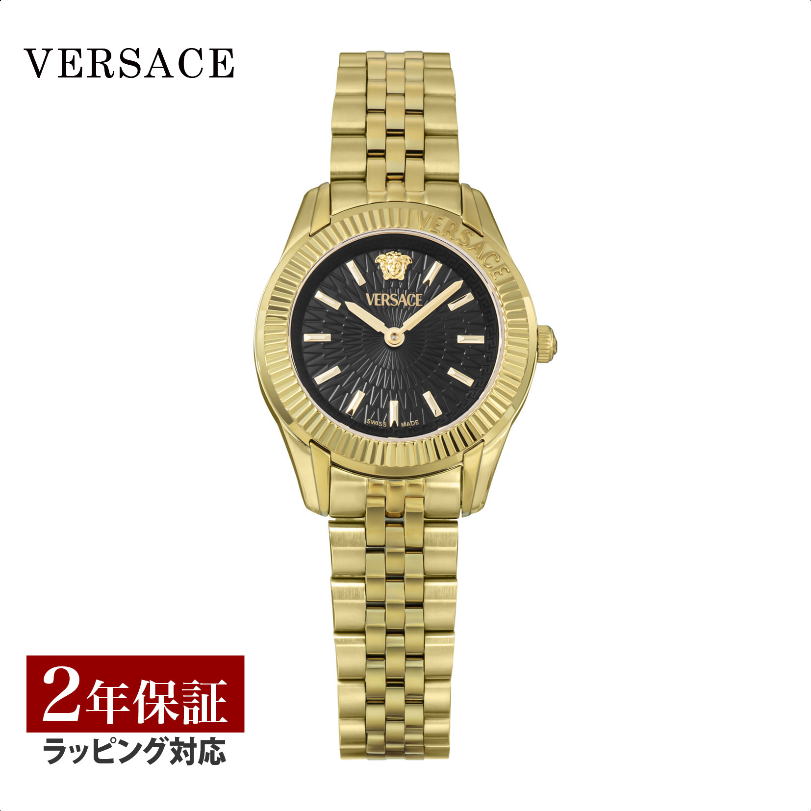 VERSACE ヴェルサーチ 時計 シルバー 　極美品　電池　新品 VERSACE ヴェルサーチ 時計 Aion VE1D00719 SS×レザー クォーツ