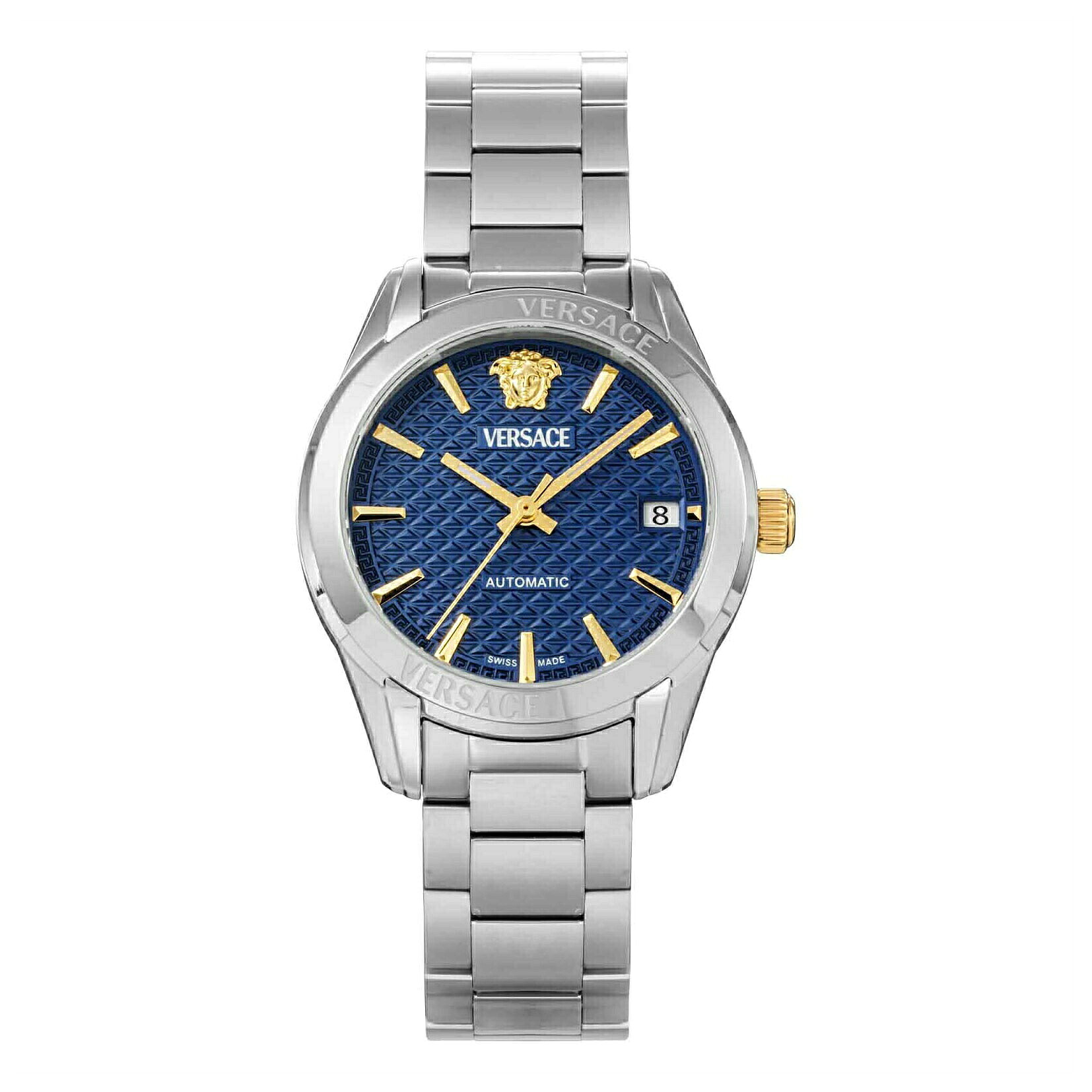 \エントリーで全品ポイント10倍/ ヴェルサーチェ VERSACE レディース 時計 グレカ クラシック GRECA CLASSIC 自動巻 ブルー VESCA0224 腕時計 高級腕時計 ブランド|U-collection