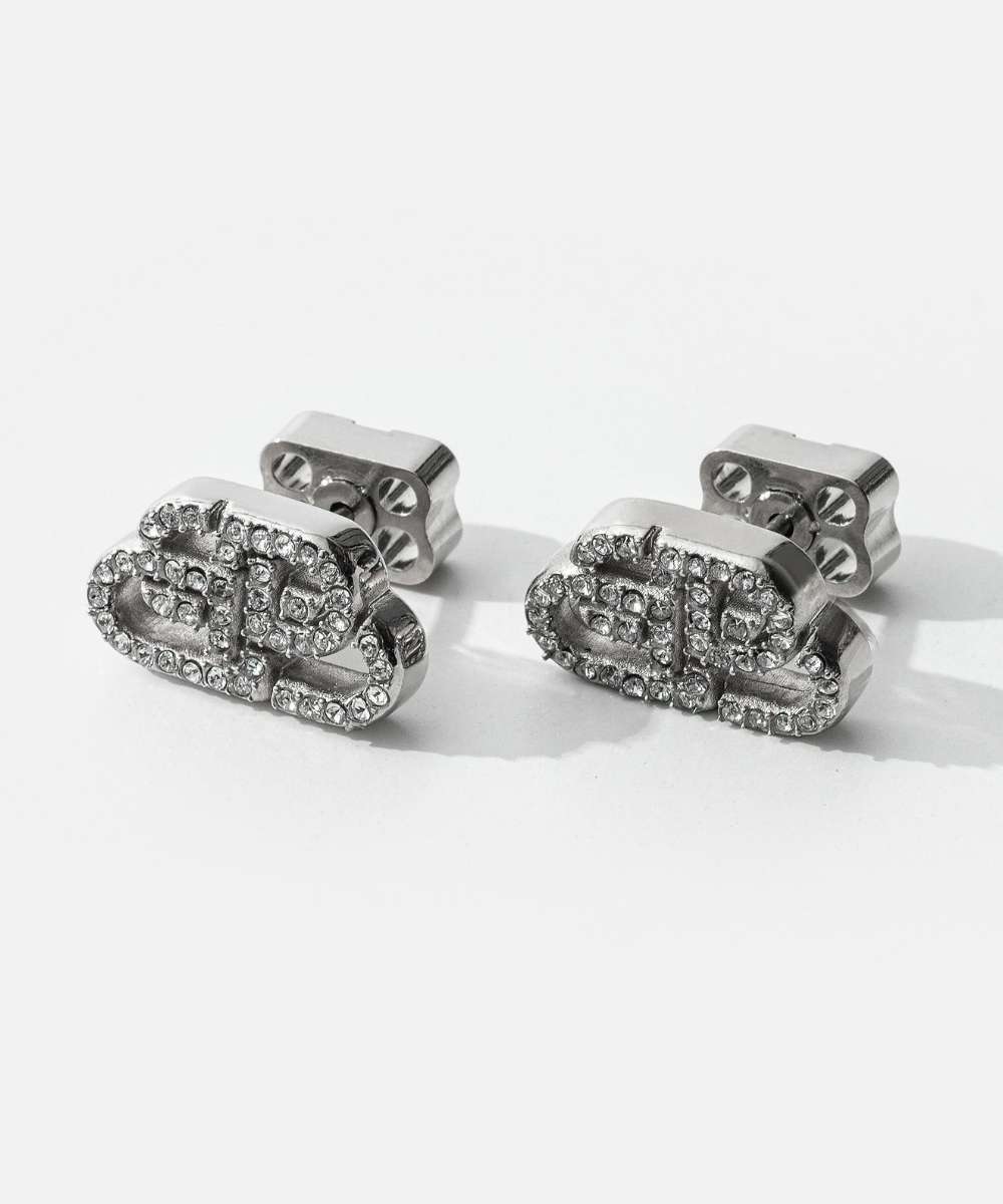 【関税込/国内発】Balenciaga フープピアス ギフトラッピング可 ☆ギフトにも【BALENCIAGA】フープピアス silver (BALENCIAGA
