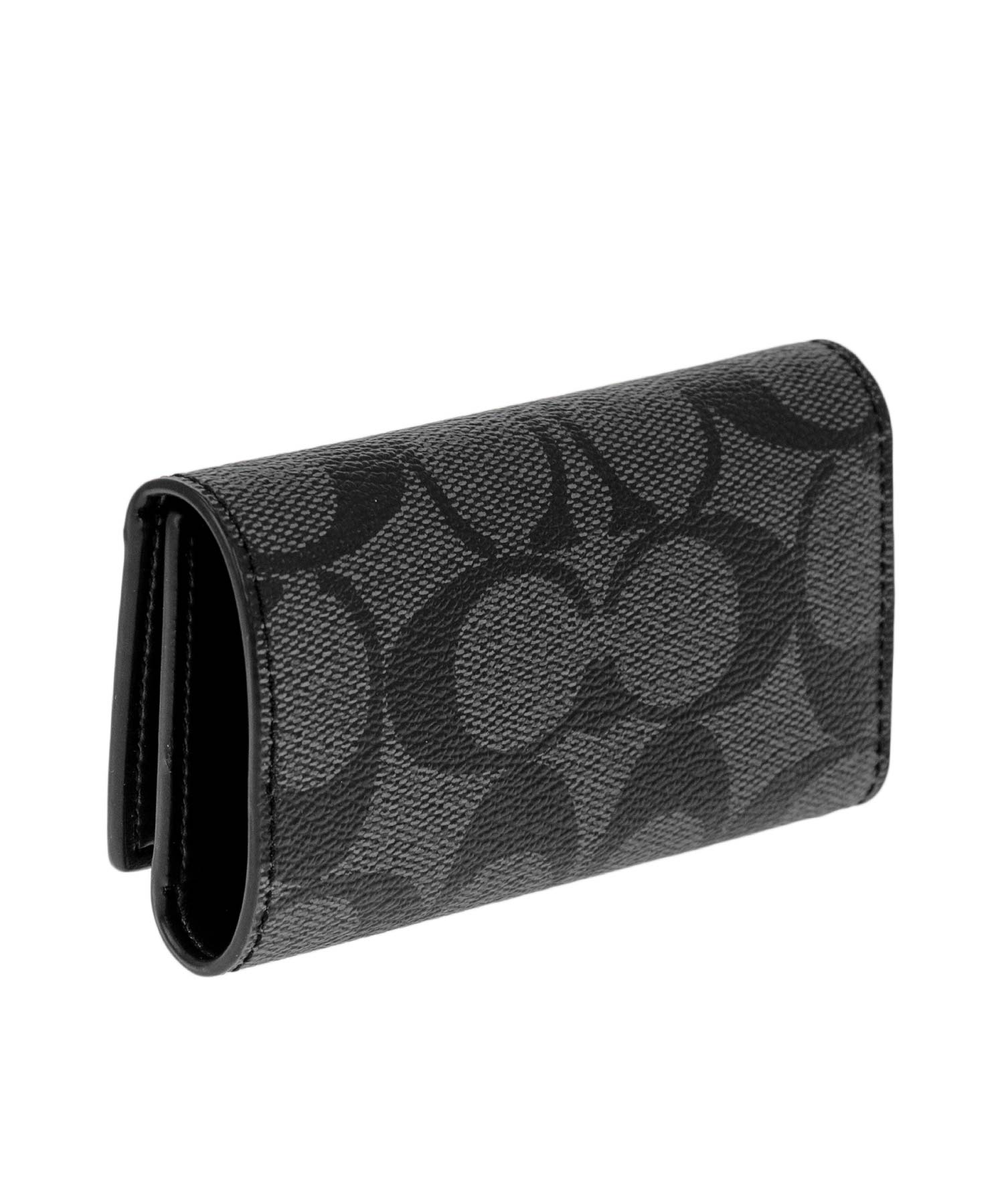 コーチCOACHキーケースレディース雑貨メンズ小物チャコールブラックシグネチャーF26104