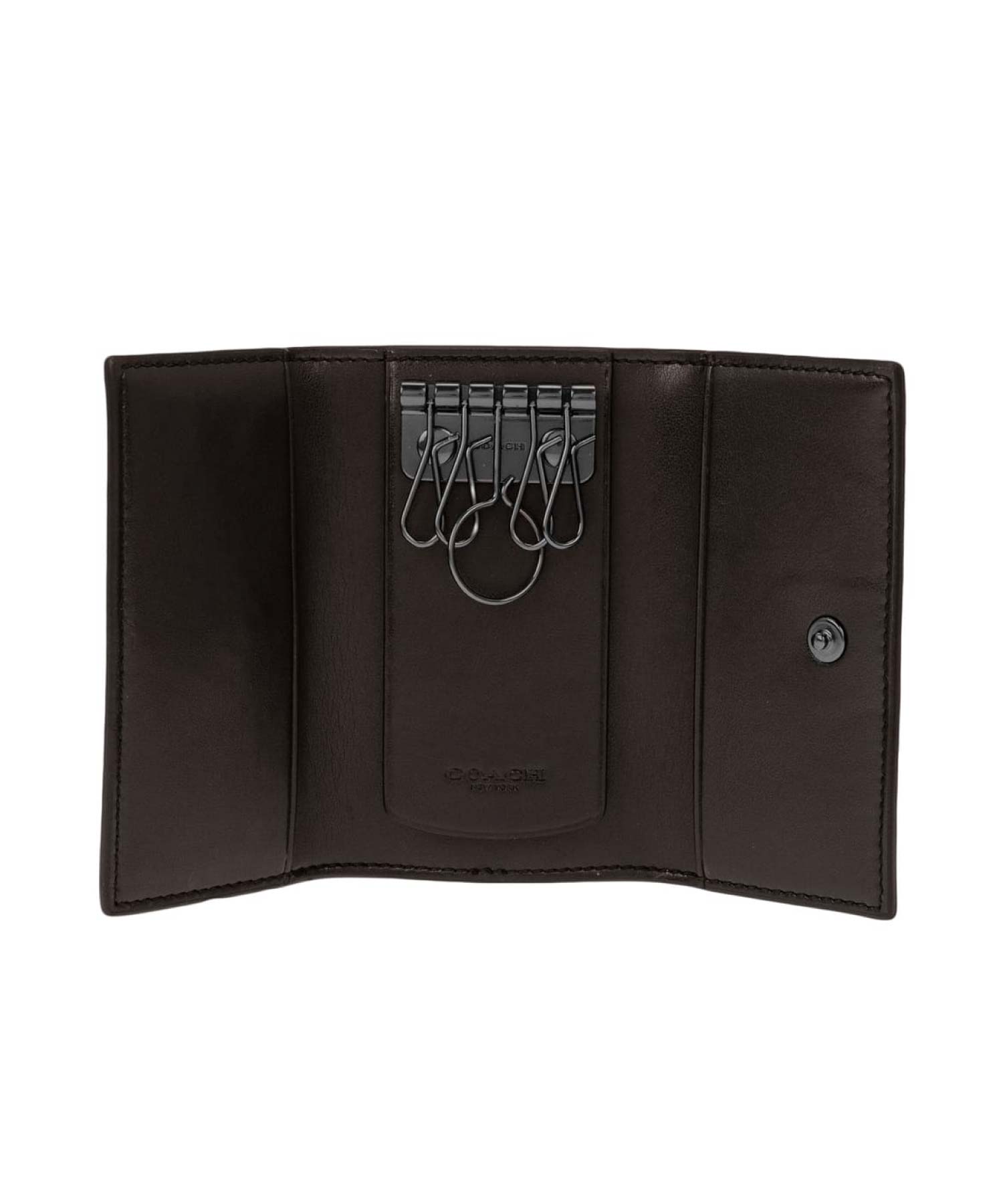 コーチCOACHキーケースレディース雑貨メンズ小物チャコールブラックシグネチャーF26104