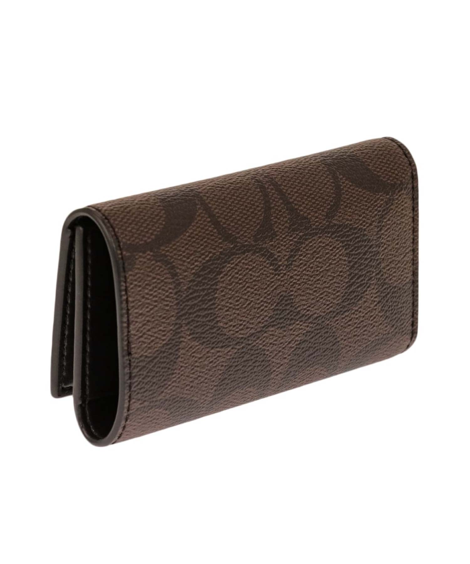 コーチCOACHキーケースレディース雑貨メンズ小物チャコールブラックシグネチャーF26104