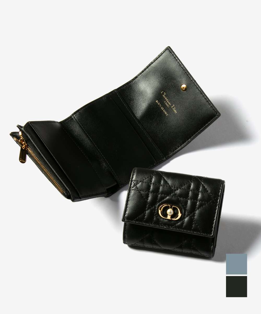 【CDロゴのパールがポイント♪】DIOR ディオール ウォレット CDロゴのパールがポイント♪】DIOR ディオール ウォレット
