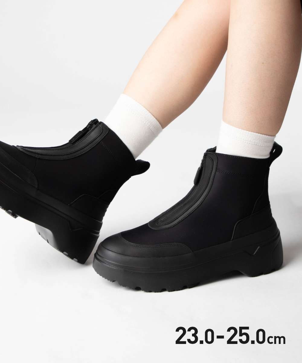 ハンター HUNTER WOMENS EXPLORER ANKLE ZIP FLATFORM BOOT エクスプローラー アンクル ジップ フラットフォームブーツ WFS1000LNY ブーツ レインブーツ レディース シューズ 耐水