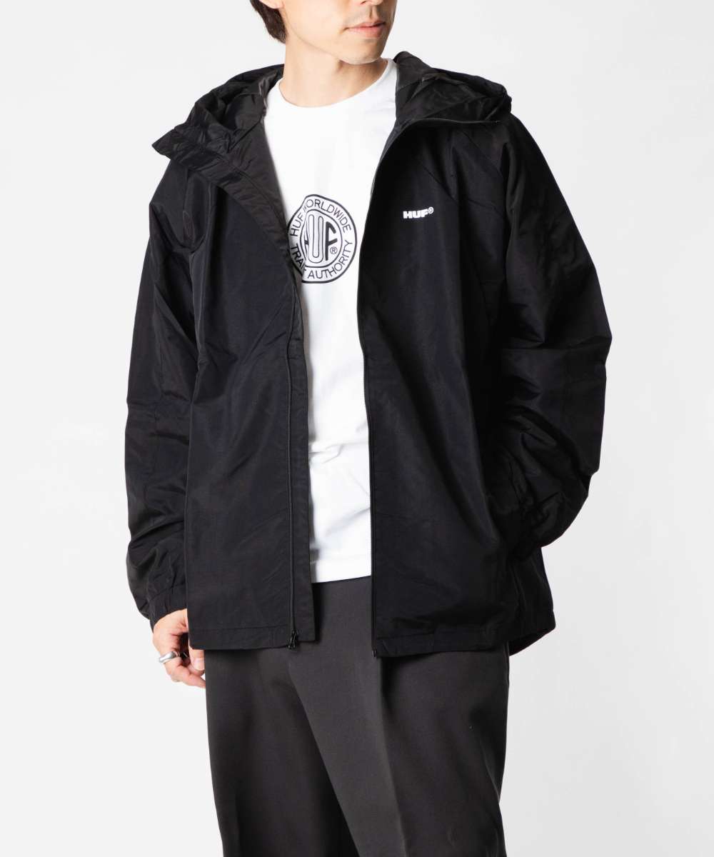 HUF ジャケット 黒 HUF（ハフ） セール HUF SET SHELL JACKET 24H JK00389 ハフセット