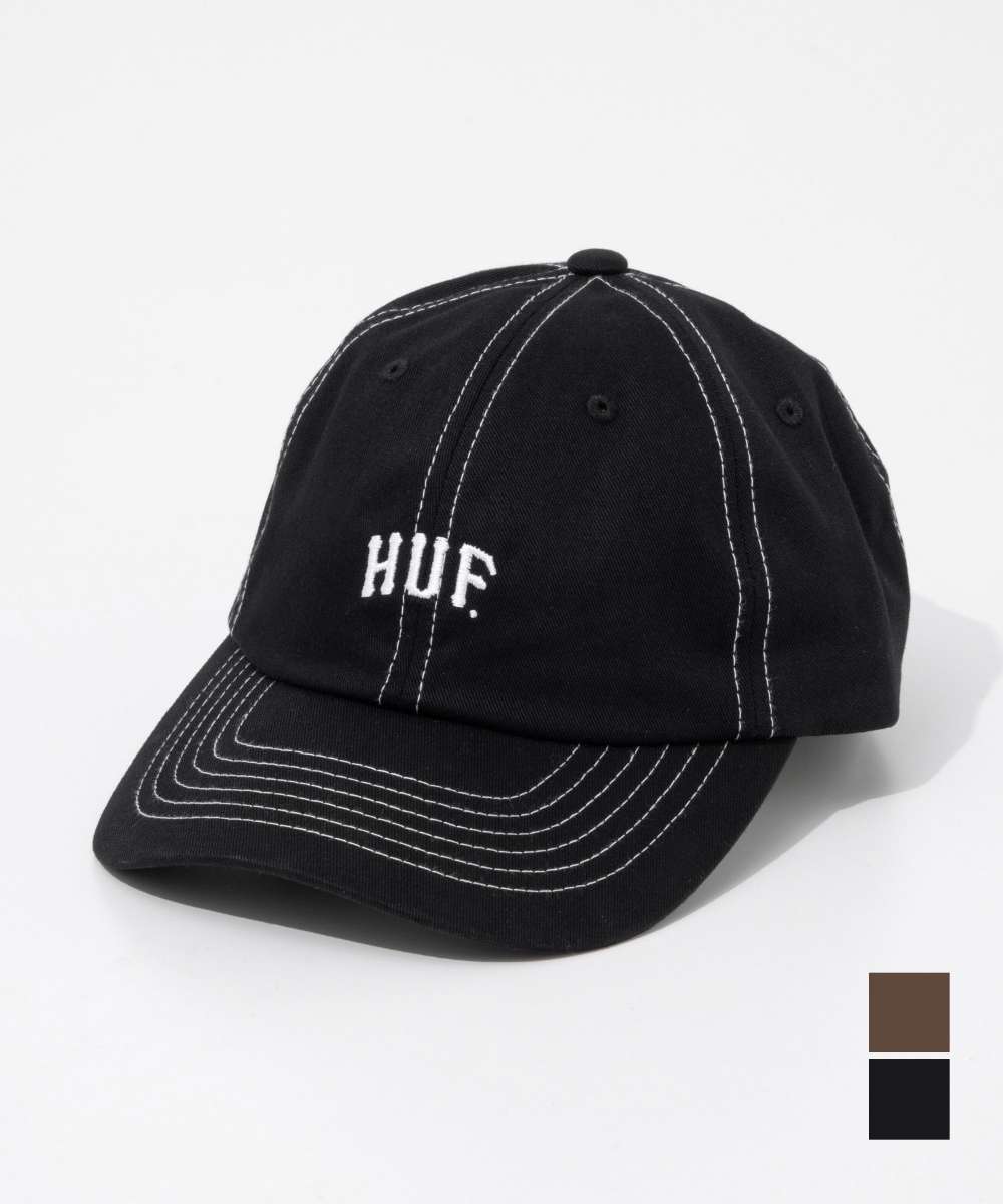 ハフ HUF ARCH LOGO 6 PANEL CV HAT アーチ ロゴ シックスパネル カーブバイザー ハット HT00896 キャップ ロゴ メンズ レディース 帽子