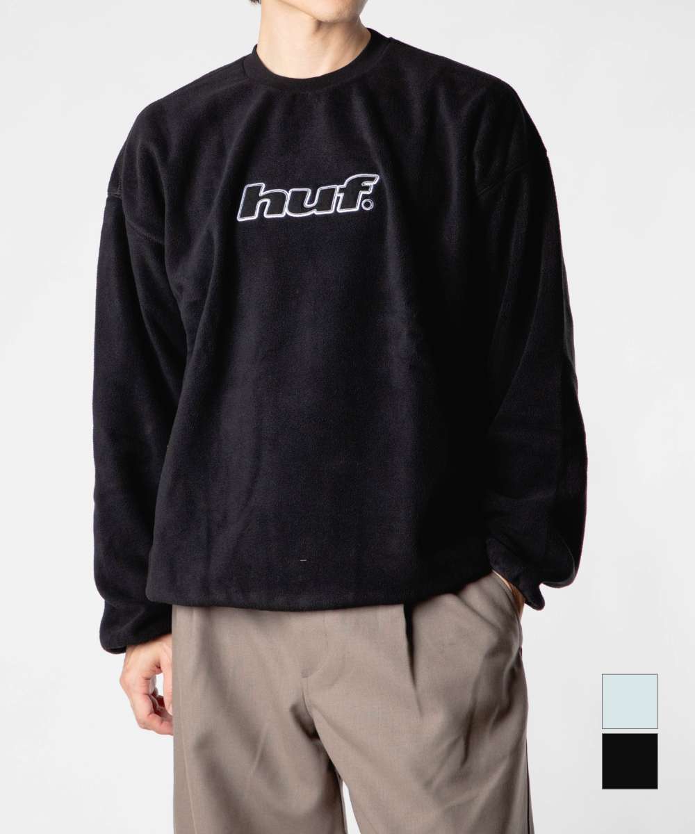 ハフ HUF H DOT POLAR FLEECE CREWNECK エイチ ドット ポーラー フリース クルーネック スウェットシャツ FL00247 トレーナー スウェット ロゴ ユニセックス トップス