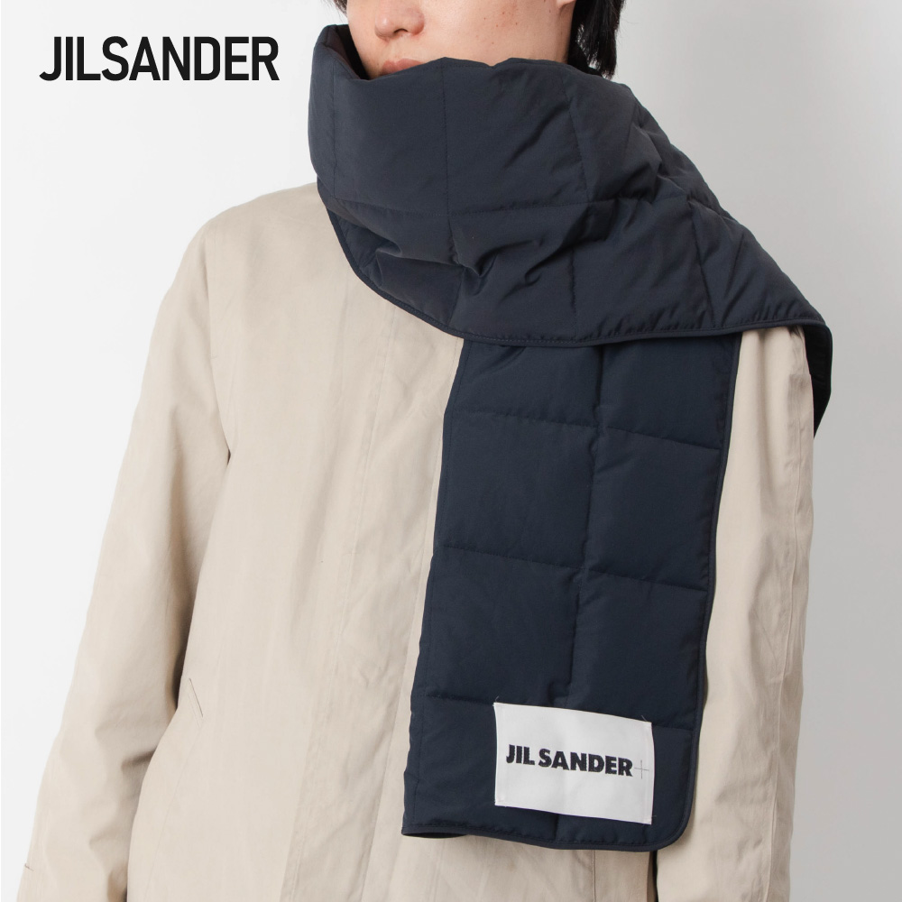 新品】JIL SANDER ジルサンダー ダウンマフラー オフホワイト - www