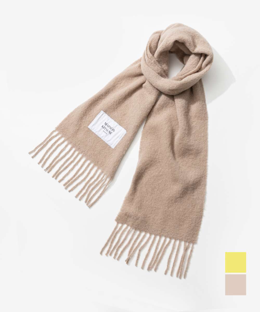楽天市場】Maison Kitsune メゾンキツネ Baby Alaca Plain Scarf