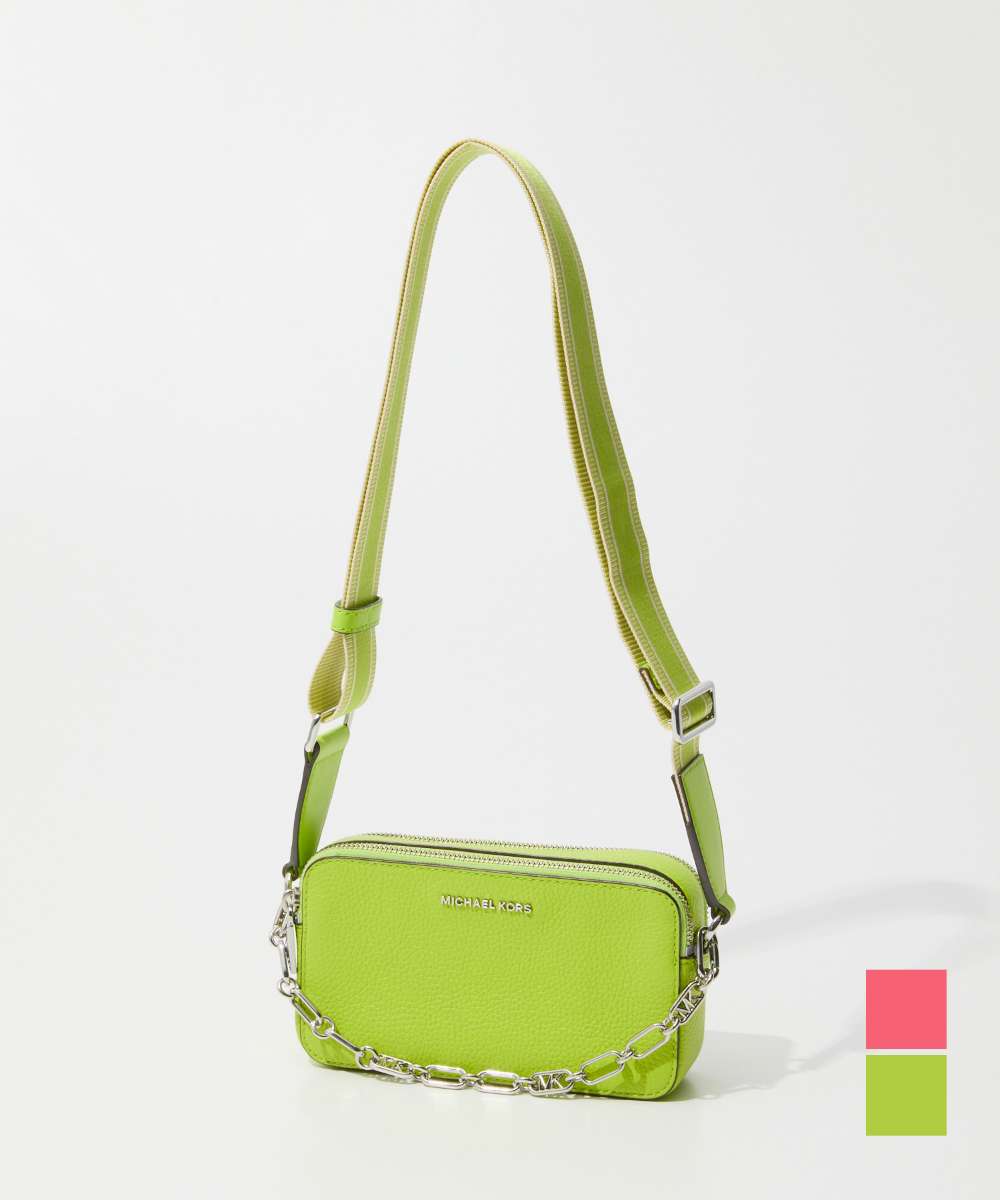 マイケルコース MICHAEL KORS JET SET ジェットセット SM DBL ZP CAMRA CHN XBODY スモール ペブルドレザー ダブルジップ カメラバッグ 32S3SJ6C1L ショルダーバッグ レディース バッグ