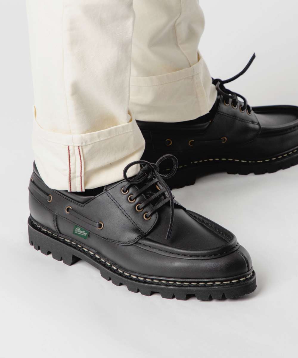 PARABOOT ビジネスカジュアルシューズ黒　size6.0(約24.5cm) Paraboot パラブーツ レザーシューズ メンズ モンターニュ