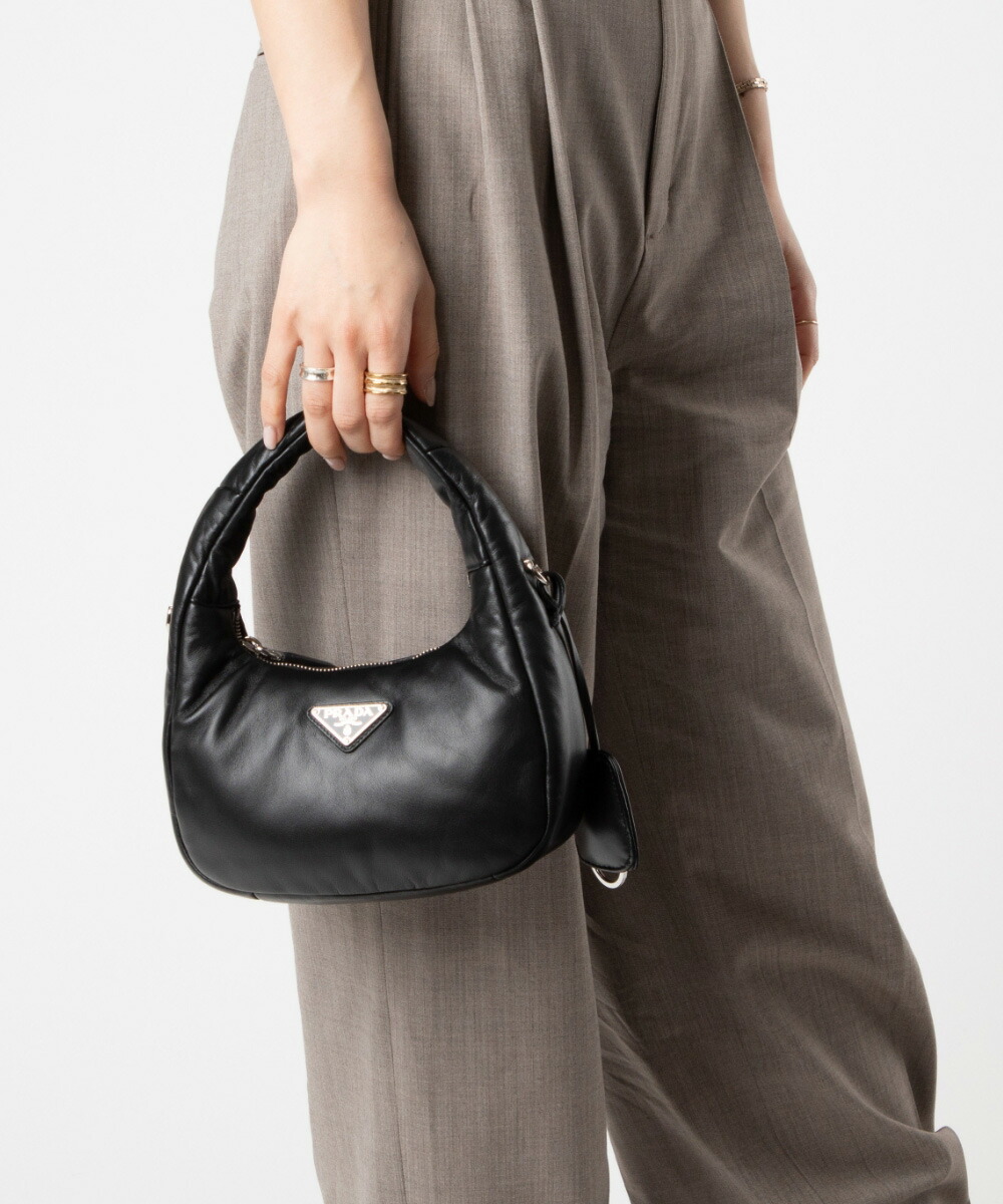 PRADA ショルダー　ビジネス　ハンドバッグ　ブラック　レザー 350720036_1.jpg