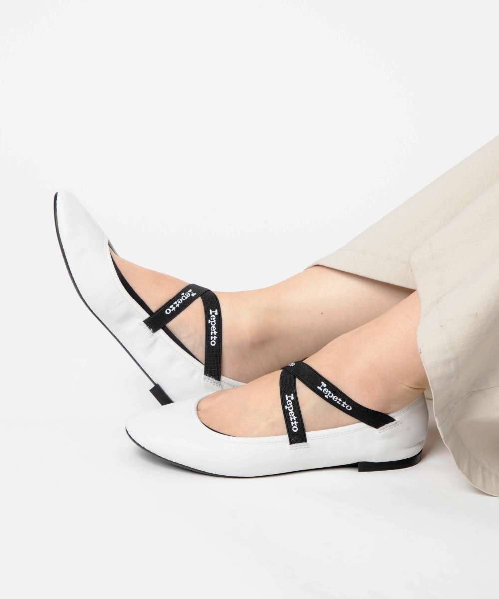 レペット repetto V184VED パンプス JOANA レディース シューズ ジョアナ メリージェーンズ バレリーナ バレエシューズ レザー ロゴ おしゃれ ビジネス 靴 ブランク 23.0～25.3cm｜U-STREAM