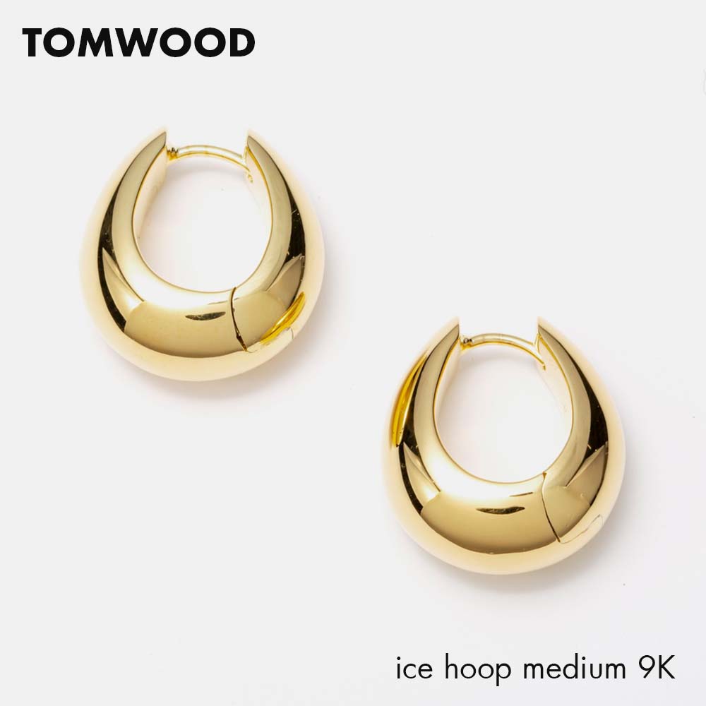 メール便指定可能 TOM WOOD トムウッド Ice Hoops Medium Line Gold