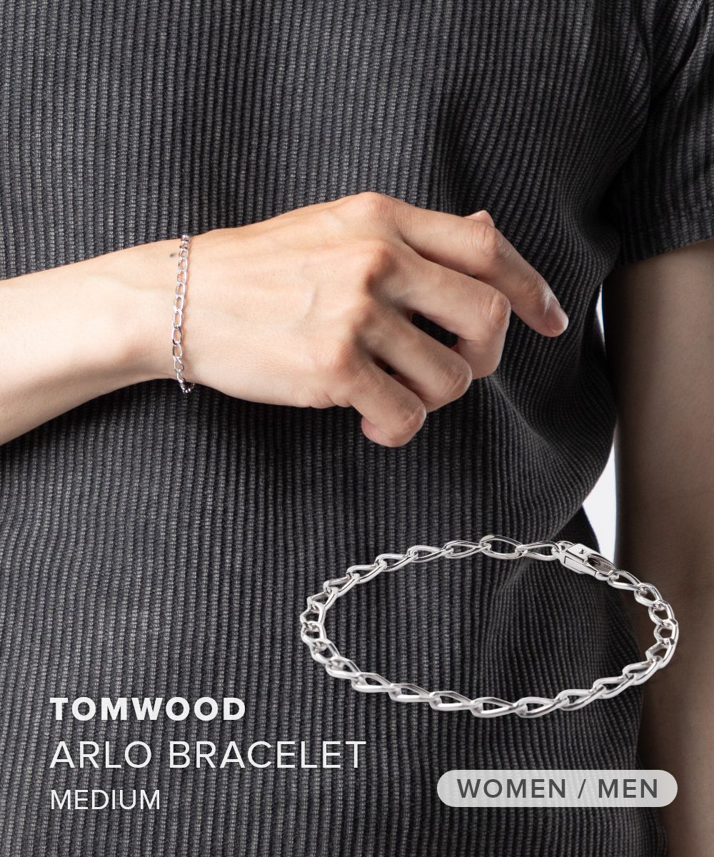 【エントリーで全商品ポイント10倍！】 トムウッド TOM WOOD ARLO BRACELET MEDIUM アルロ ブレスレット ミディアム 101636 レディース メンズ ユニセックス アクセサリー シルバー｜U-STREAM