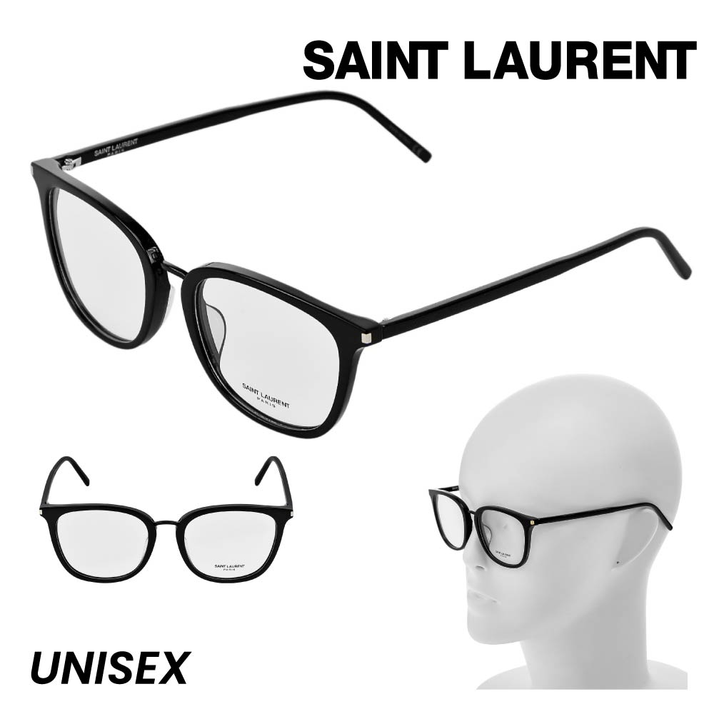 激安大特価 サンローラン Saintlaurent メガネ 眼鏡 メガネフレーム メンズ レディース ファッション 伊達メガネ アイウェア イヴ サンローラン 黒 ブラック Sl235f 返品不可 Universusmedia Com