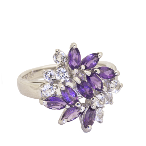 楽天市場】【14金】K14WG 指輪 ホワイトゴールドアメジストリング