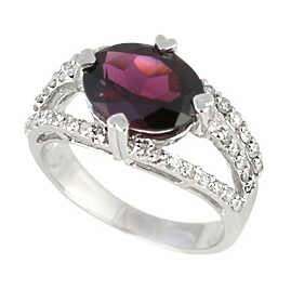 【選べる地金】ロードライト ガーネット リング 2.5ct Pt900/K18WG/K18YG｜ubazakura