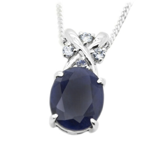 サファイヤ ペンダント 3.0ct Pt100|ubazakura