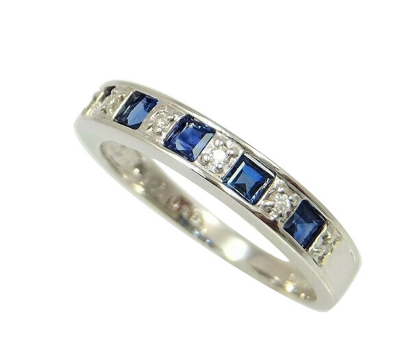 【選べる地金】サファイヤ リング 0.6ct K10WG/K10YG｜ubazakura