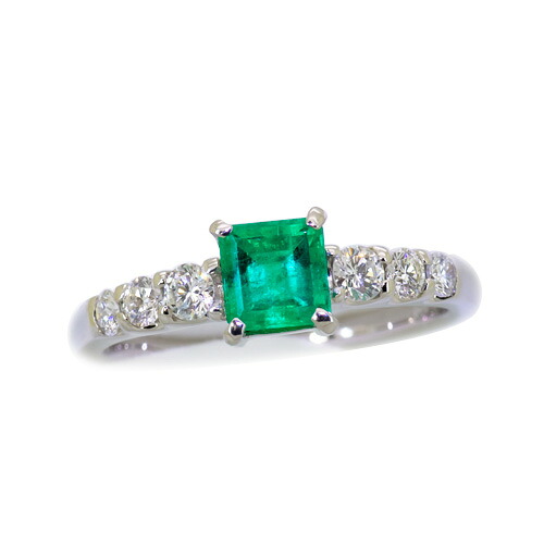 エメラルド リング 0.7ct Pt900｜ubazakura