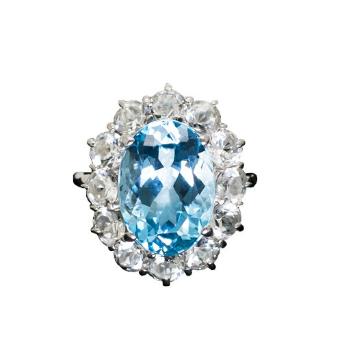 楽天市場】ブルートパーズ リング 10ct SV925 ハートシェイプ : ubazakura