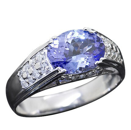 【選べる地金】タンザナイト リング 1.7ct Pt900/K18WG/K18YG｜ubazakura