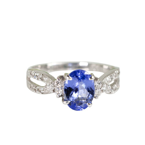 【選べる地金】タンザナイト リング 1.0ct Pt900/K10WG/K10YG/K18WG/K18YG｜ubazakura