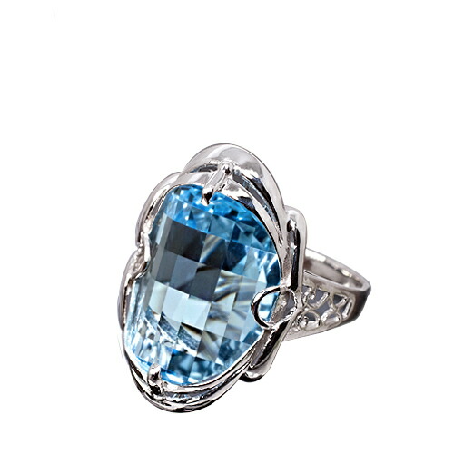 楽天市場】ブルートパーズ リング 10ct SV925 ハートシェイプ : ubazakura