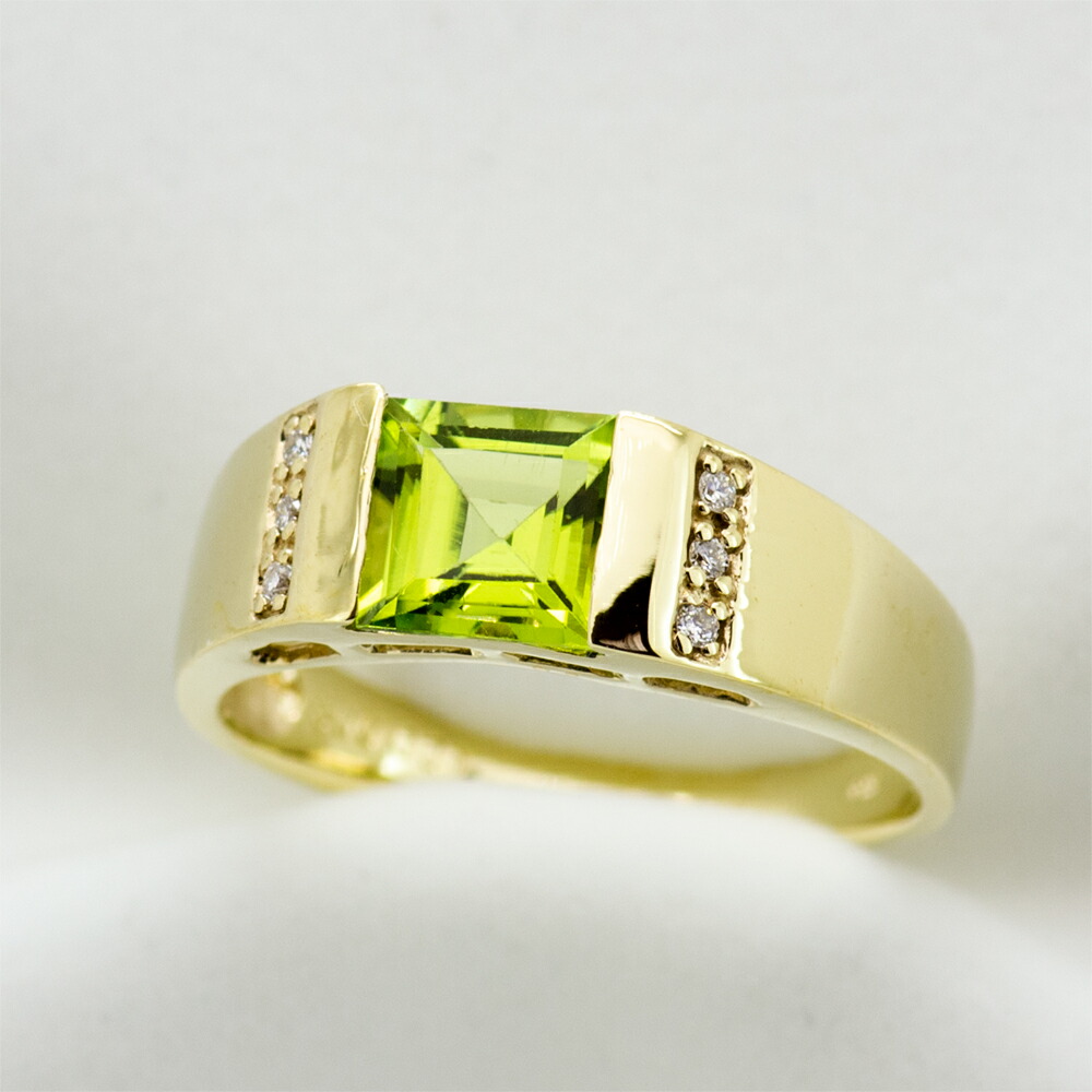 楽天市場】【選べる地金】ペリドット リング 5.0ct Pt900/K18WG