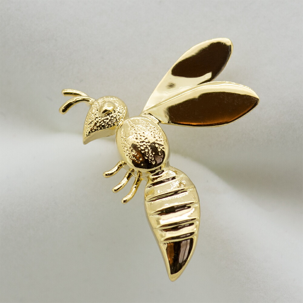 楽天市場】蜂 ハチ ピンブローチ ダイヤモンド K18 18金 ブローチ