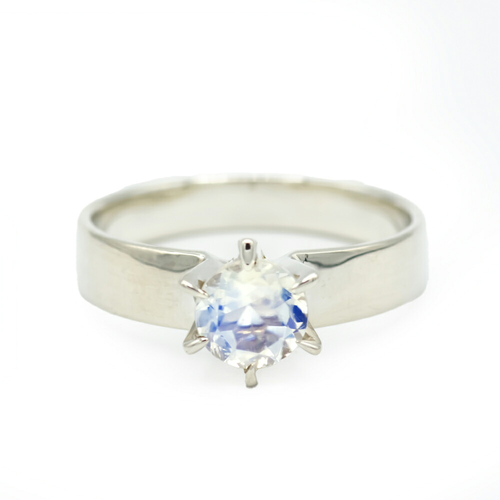 ブルームーンストーン 一粒リング 0.6ct Pt100
