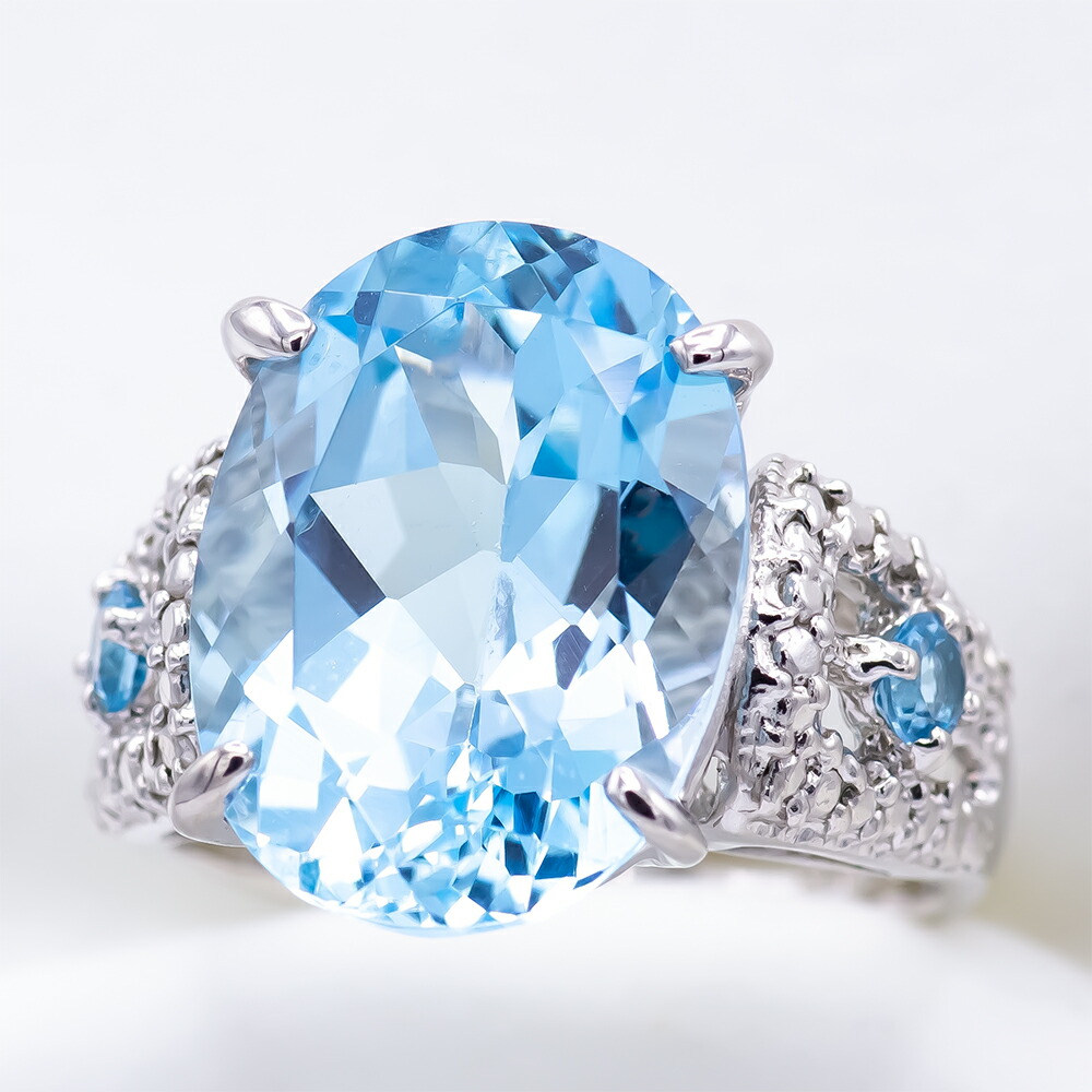 楽天市場】【選べる地金】ブルートパーズ イヤリング 15ct K10WG