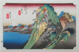 絵画 額入り 歌川広重 箱根湖水図 Cタイプ 浮世絵 インテリア 壁 おしゃれ 壁掛け リビング 寝室 新築祝い 開業祝い 開店祝い