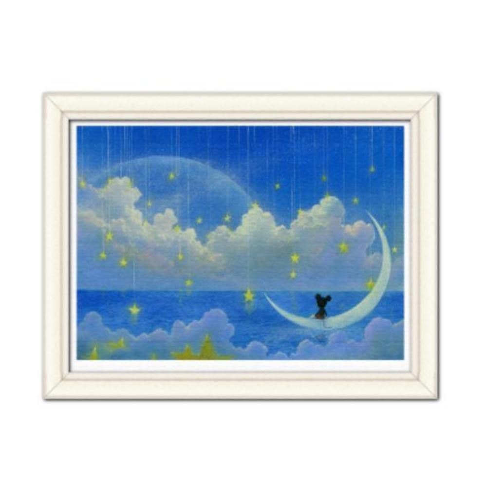 ディズニー 版画 ミッキー夜空　星 Magic of midnight 9076 版画ディズニー版画（ジクレー）絵画 人物画 額入りインテリア 壁 おしゃれ 壁掛け リビング 寝室 新築祝い 開業祝い 開店祝い プレゼント　子供部屋｜アートインテリア額縁のゆうびどう