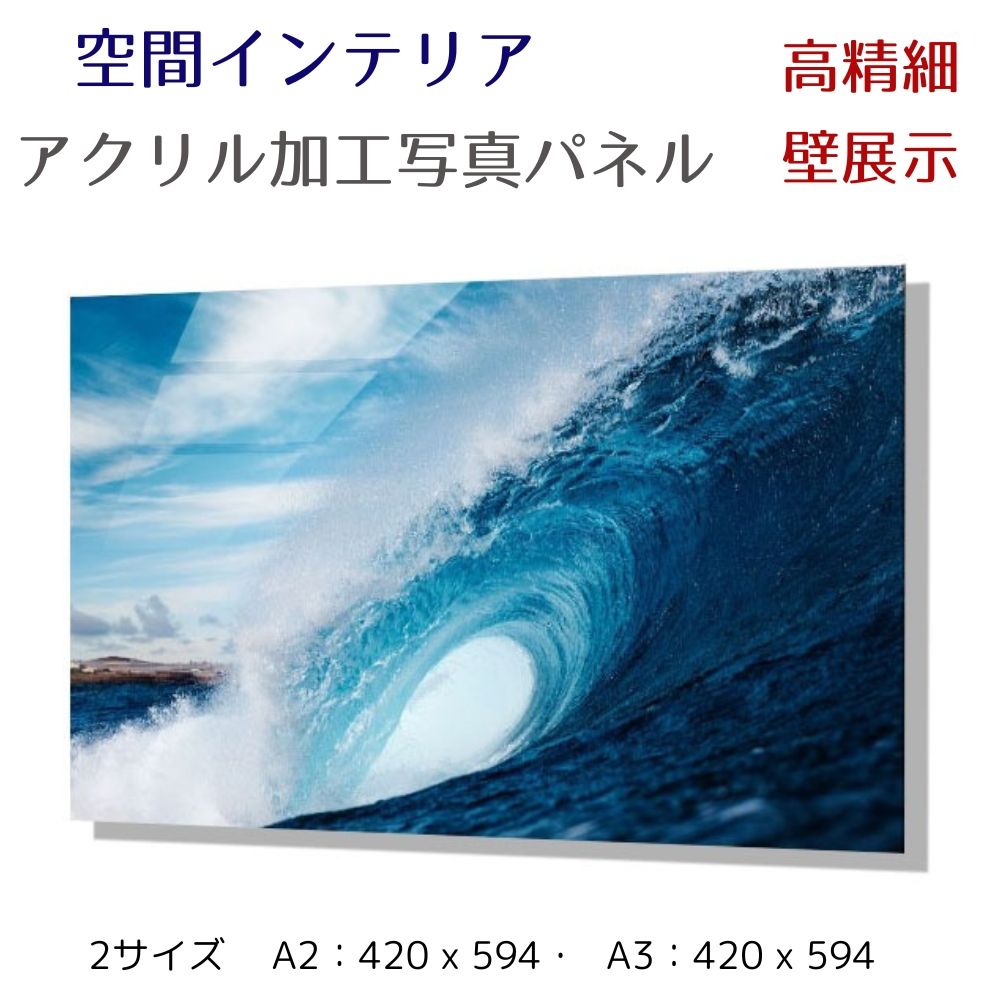 写真パネル 壁インテリア ウォールアート/ 大きな波/Big Wave/  絵画  ポスター 額入り インテリア 壁 おしゃれ 壁掛け リビング 寝室 ホテル タワマン ホール 施設 新築祝い 開業祝い 開店祝い プレゼントフレーム付き 玄関 部屋に飾る 植物 花  ギフト アートパネル