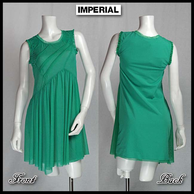 手数料安い 楽天市場 合わせ買い対象 イタリア ブランド Imperial インペリアル 袖のギャザーフリルが可愛いエメラルドグリーンワンピース サイズsとm セレクトショップub楽天市場店 新規購入 Csckerala Com