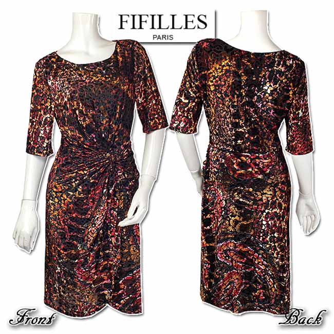 肌触りがいい 楽天市場 合わせ買い対象 Outletフランス Fifilles Paris フィフィーユ キラッと光るレオパード柄ワンピース レッド系 サイズt2 当初 セレクトショップub楽天市場店 肌触りがいい Tas Com Do