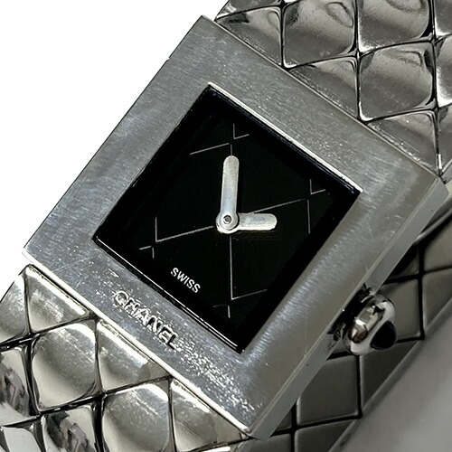 シャネル マトラッセ レディース 腕時計 クォーツ SS 黒文字盤 CHANEL ブランド 【中古】｜ウブロ 《質》