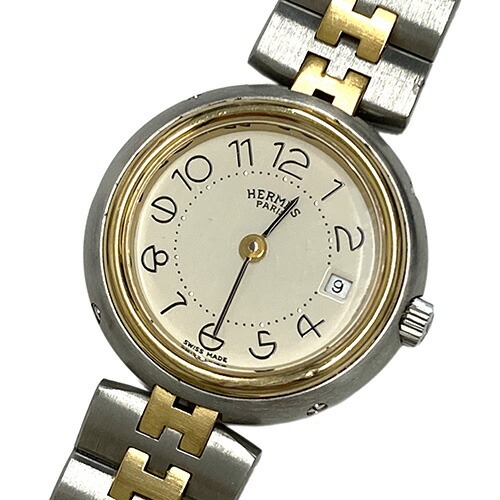 ✨エルメス✨プロフィール✨SS×GPコンビ✨デイト✨WR✨クオーツ✨腕時計✨ ✨エルメス✨プロフィール✨SS×GPコンビ✨デイト✨WR✨クオーツ✨