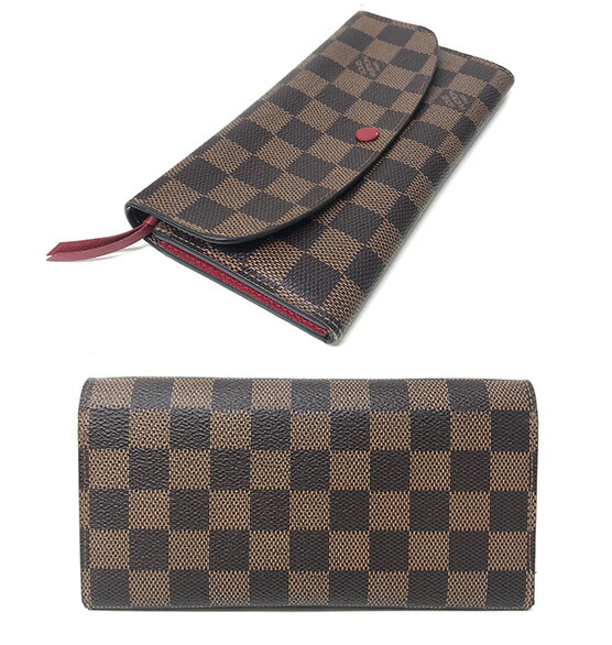 ウブロ 長財布 長財布 質 赤 ヴィトン ヴィトン ヴィトン 赤 ブランド 赤 N Vuitton N ルイ Louis ポルト フォイユ エミリー 中古 ダミエ ダミエ