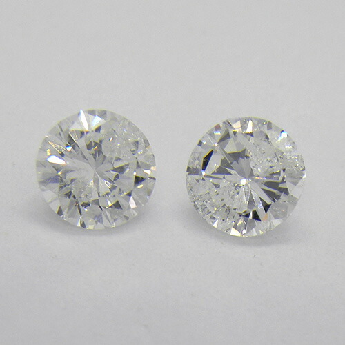 ダイヤモンド ペア ルース 0.464ct 2個セット( H-I2-Good) ソーティングメモ 裸石 材料 素材 天然石 パーツ 【中古】|ウブロ 《質》